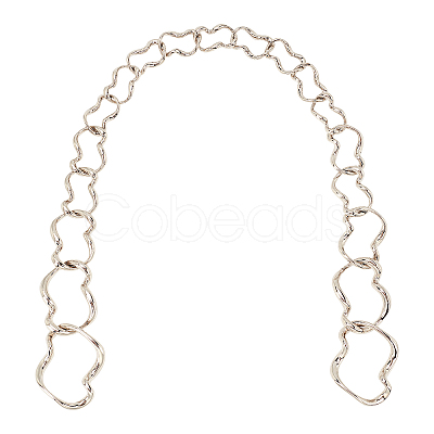 Zinc Alloy Curb Chain Bag Tape PALLOY-WH0079-10P-RS-1