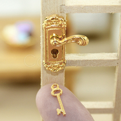 Miniature Alloy Door Lock & Key MIMO-PW0001-044A-G-1