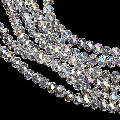 Electroplate Glass Beads Strands GL-CBAA615-02E-1