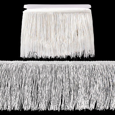 10 Yards Polyester Tassel Lace Ribbons OCOR-WH0045-23B-01-1