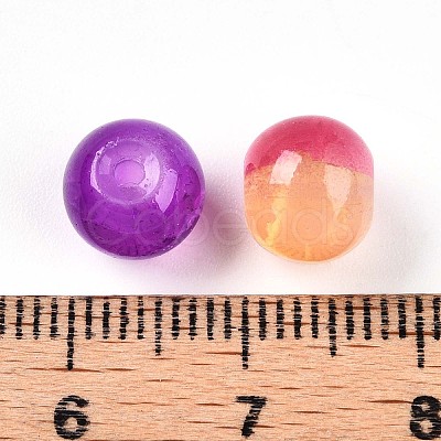 Baking Paint Imitation Jade Glass Beads DGLA-S115-8mm-MY-1