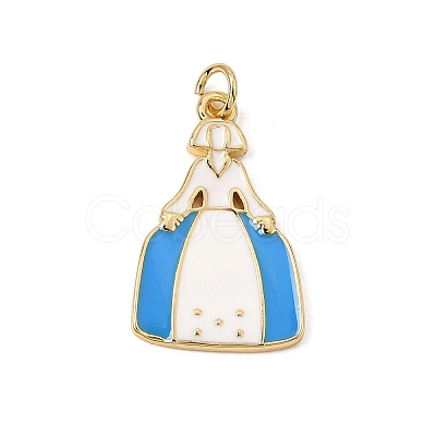 Brass Enamel Pendants KK-CBAA41C-13G-1