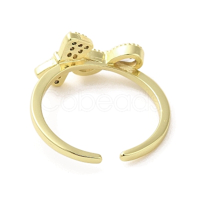 Rack Plating Brass Micro Pave Cubic Zirconia Finger Ring RJEW-C072-33E-G-1