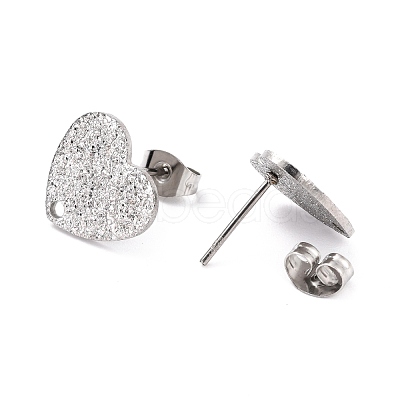 Non-Tarnish 304 Stainless Steel Stud Earring Findings STAS-I183-02B-P-1