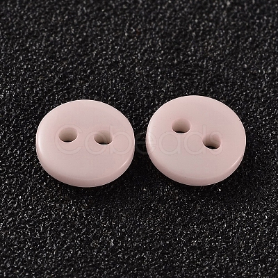 2-Hole Flat Round Resin Sewing Buttons for Costume Design BUTT-E119-28L-16-1