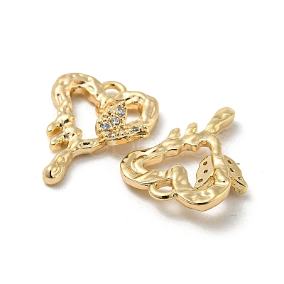 Brass Micro Pave Cubic Zirconia Pendants KK-H460-43G-1