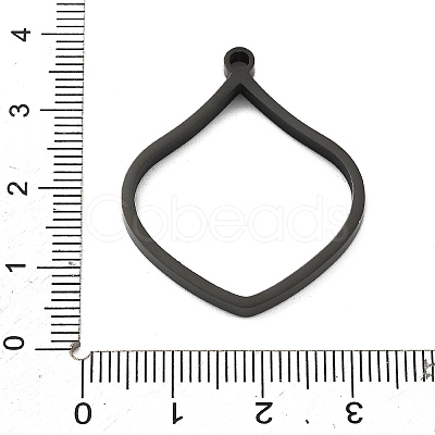 Ion Plating(IP) 304 Stainless Steel Open Back Bezel Pendants High Polished STAS-K208-18B-1