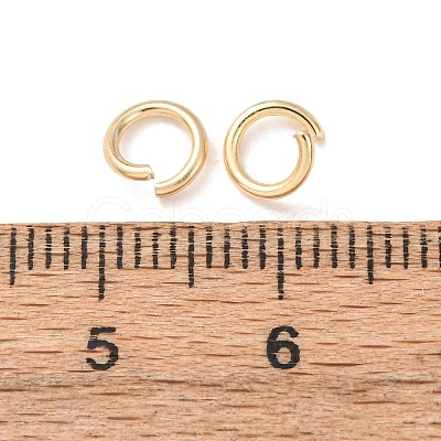 Brass Open Jump Rings KK-G604-08G-22-1