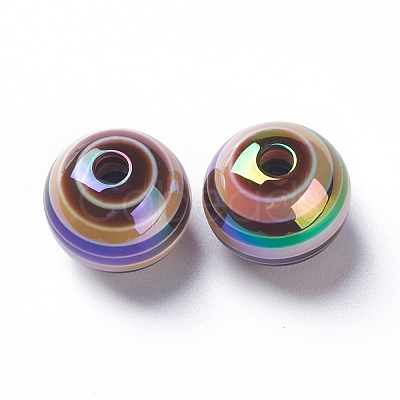 Stripe Resin Beads RESI-B014-01B-07-1