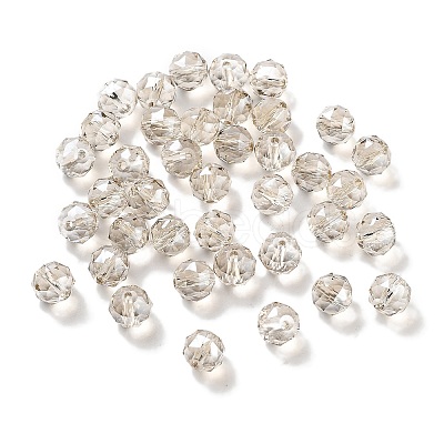 Electroplate Round Glass Beads EGLA-A043-01-PL01-1