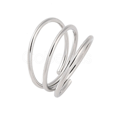 Non-Tarnish 304 Stainless Steel Multi-layer Open Cuff Ring for Women STAS-S125-11P-1