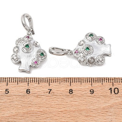 Brass Micro Pave Cubic Zirconia Peg Bails KK-A279-09P-1