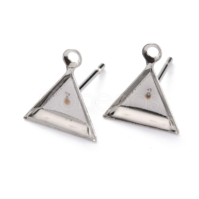Non-Tarnish 304 Stainless Steel Stud Earring Settings STAS-J032-10-1