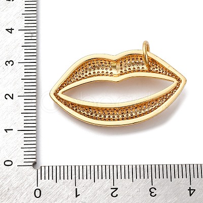 Brass Micro Pave Cubic Zirconia Pendants KK-U076-11G-1