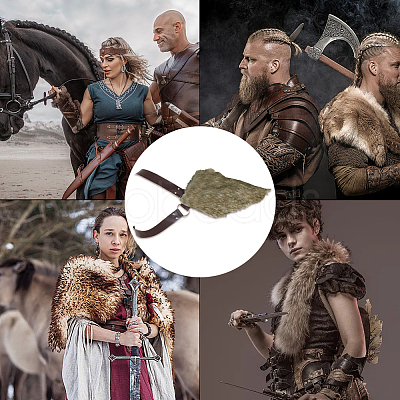 1Pc Medieval Faux Fur Single Shoulder Armor AJEW-CL0004-81-1