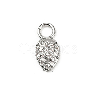 Brass Micro Pave Cubic Zirconia Pendants KK-M322-48P-01-1