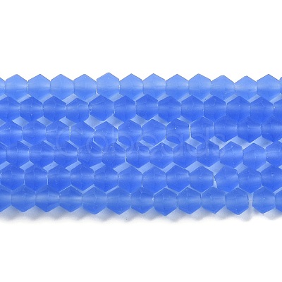 Imitate Austrian Crystal Frosted Glass Beads Strands GLAA-F029-TM3mm-B07-1