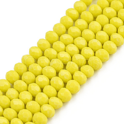 Opaque Solid Color Glass Beads Strands LS-EGLA-A034-P4mm-D26-1