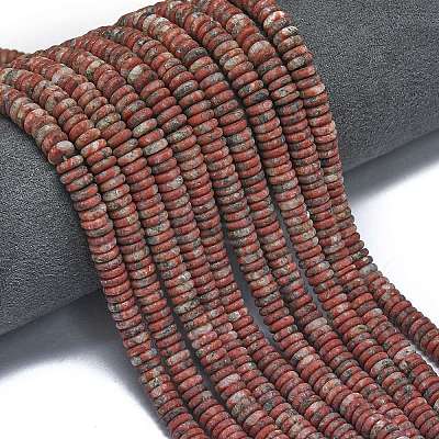Frosted Natural Sesame Jasper Beads Strands G-K389-C04-01-1