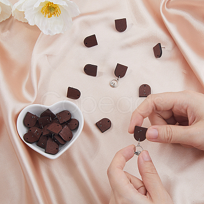 60Pcs Wood Stud Earrings Finding EJEW-FI0003-33D-1