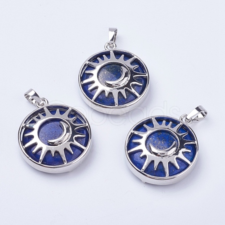 Natural Lapis Lazuli Pendants G-K234-B15-1