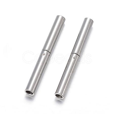 Tarnish Resistant 304 Stainless Steel Bayonet Clasps STAS-F108-12P-1.7mm-1