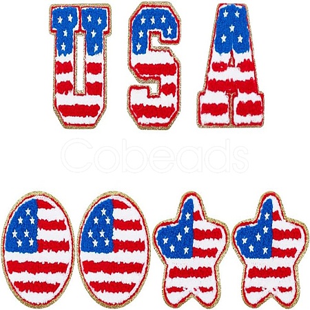 Towel Embroidery Cloth Iron on/Sew on Patches DIY-FG0004-48-1
