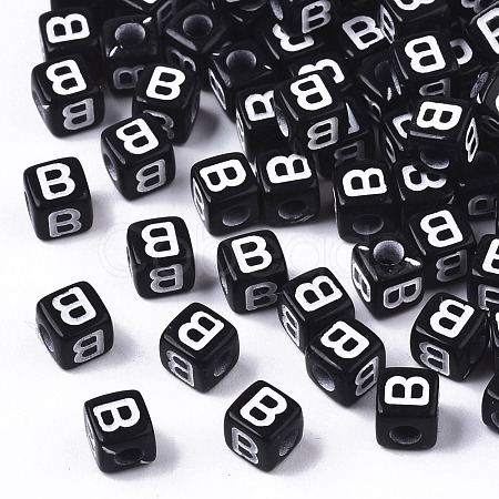 Opaque Acrylic Beads SACR-N002-01B-1