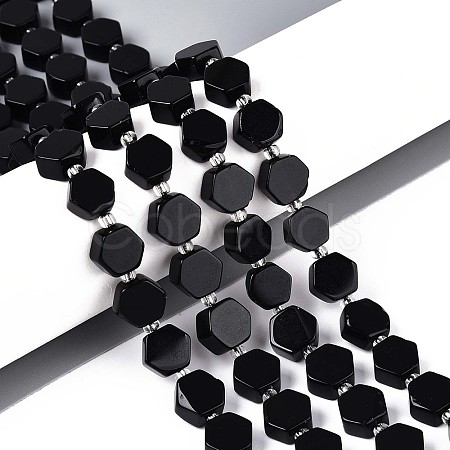 Natural Obsidian Beads Strands G-P534-A22-02-1