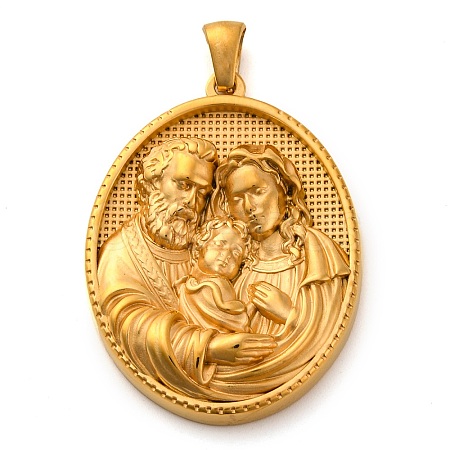 Religion Golden Tone 304 Stainless Steel Pendants LS-STAS-K289-01G-04-1
