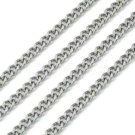 Tarnish Resistant 304 Stainless Steel Cuban Link Chains CHS-L015-12-1