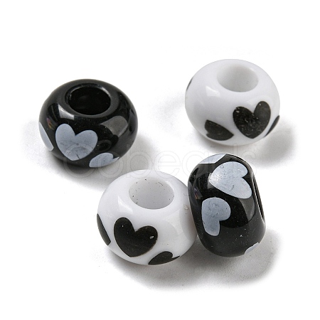 Printed Acrylic Beads OACR-E031-04B-1