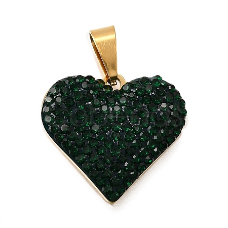 201 Stainless Steel Clay Pendants STAS-R166-02E-G-1