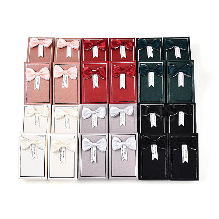 24Pcs 6 Colors Cardboard Jewelry Set Boxes CBOX-N015-02B-1