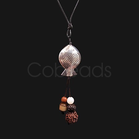 Alloy & Resin & Wood & Walnut Pendant Necklaces for Women FS-WGF26A9-02-1