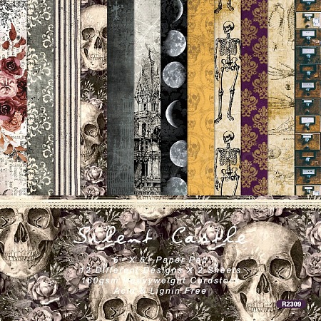 Halloween Theme Scrapbook Paper SCRA-PW0010-01-1