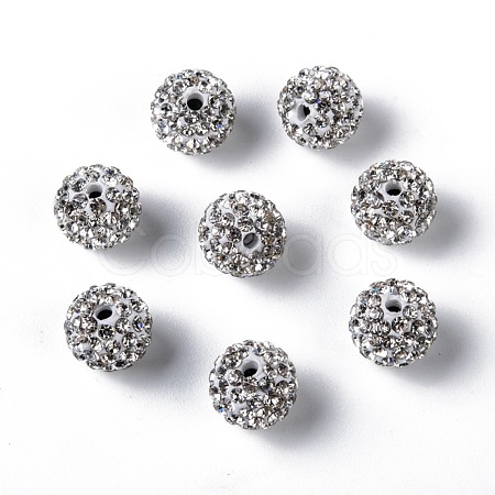 Grade A Rhinestone Pave Disco Ball Beads RB-Q102-12-1