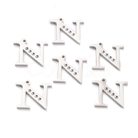 Non-Tarnish 304 Stainless Steel Pendant Rhinestone Settings STAS-F267-09N-P-1