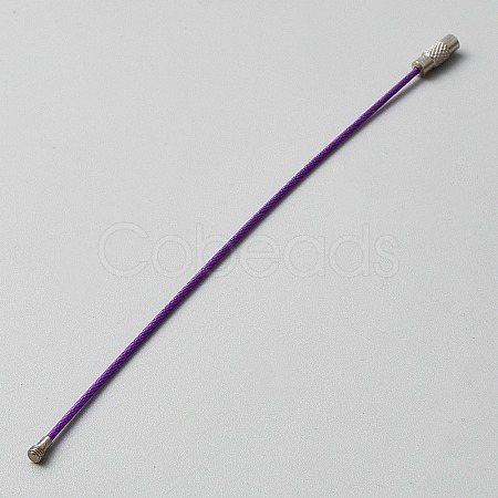 Carbon Steel with PVC Wire Cord AJEW-WH0314-897H-1