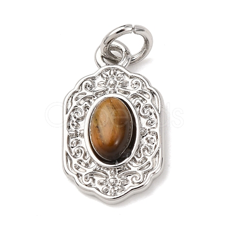 Natural Tiger Eye Pendants KK-A279-15P-1
