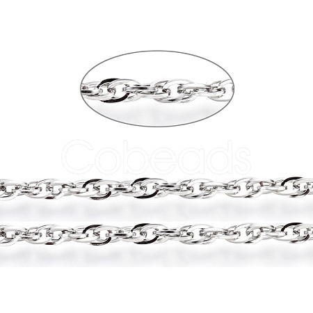 Tarnish Resistant 304 Stainless Steel Rope Chains CHS-L024-016B-1