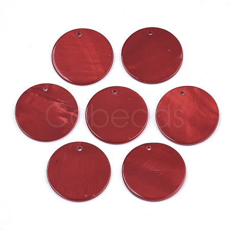 Natural Freshwater Shell Pendants SHEL-R022-01B-1