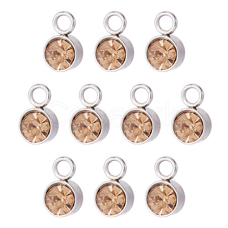 10Pcs Glass Rhinestone Charms STAS-TA0003-26C-1