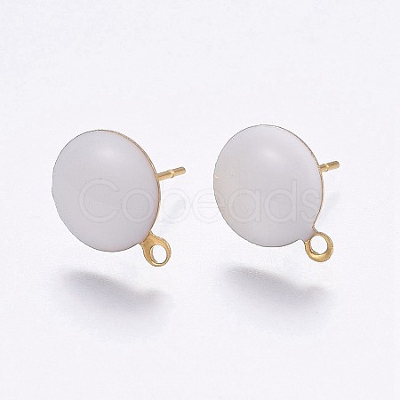 Ion Plating(IP) 304 Stainless Steel Stud Earring Findings LS-X-STAS-P203-A06-02-1