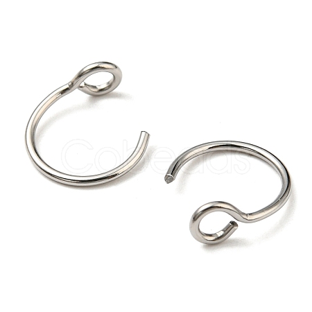Non-Tarnish 304 Stainless Steel Clip on Nose Ring Findings STAS-P326-02P-1