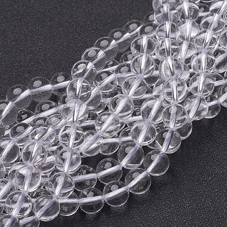 Natural Grade AB Quartz Crystal Beads Strands X-GSR8mmAB039-1