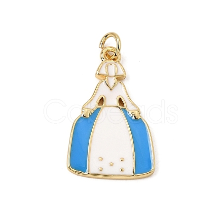 Brass Enamel Pendants KK-CBAA41C-13G-1