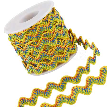 10 Yards Polyester Wave Ribbon OCOR-GF0003-14A-1
