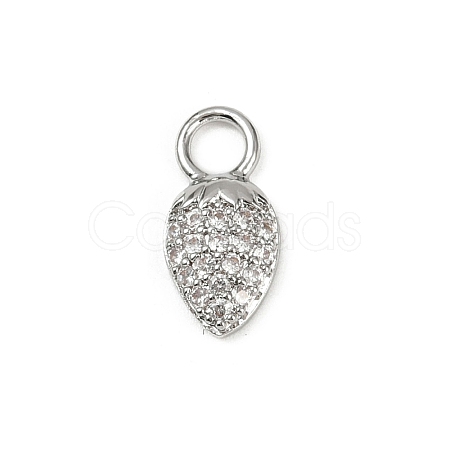 Brass Micro Pave Cubic Zirconia Pendants KK-M322-48P-01-1