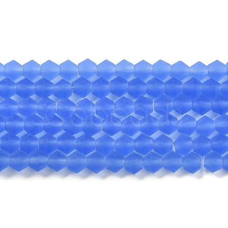 Imitate Austrian Crystal Frosted Glass Beads Strands GLAA-F029-TM3mm-B07-1